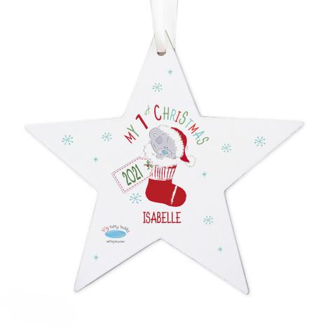 Personalised My 1st Christmas Stocking Star Decoration £10.99